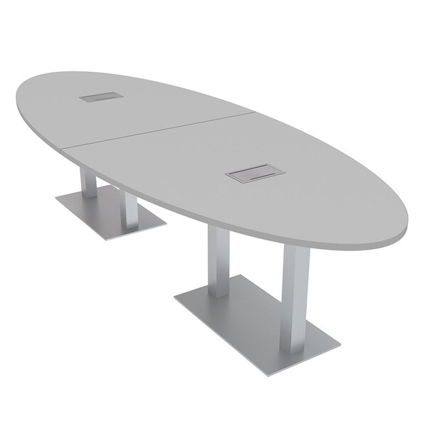 45 in W, 120 in L, 29 in H, Engineered Wood Top, Grey